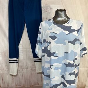 LuLaRoe 2XL Axel top with TC leggings